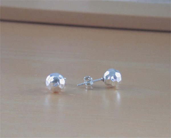 6mm silver stud earrings