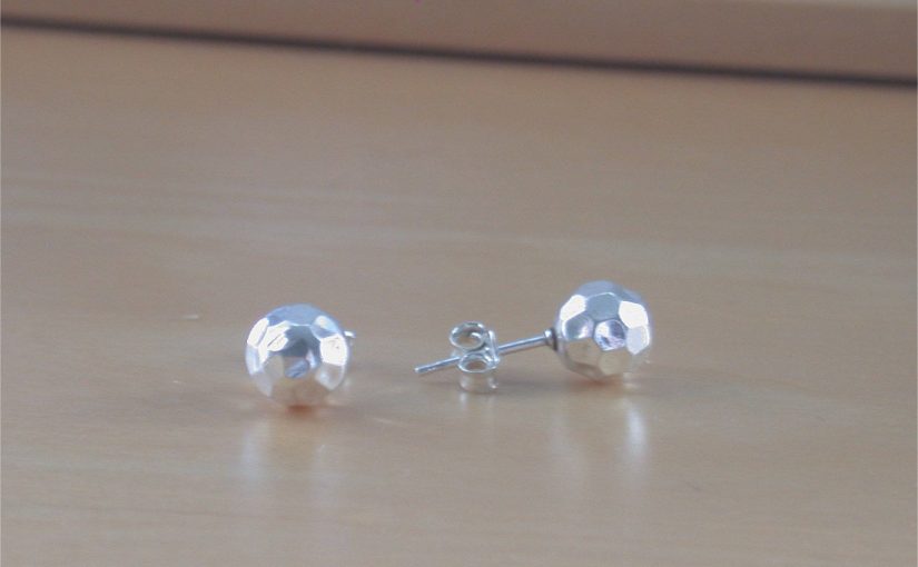6mm silver stud earrings