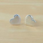 sterling silver heart earrings