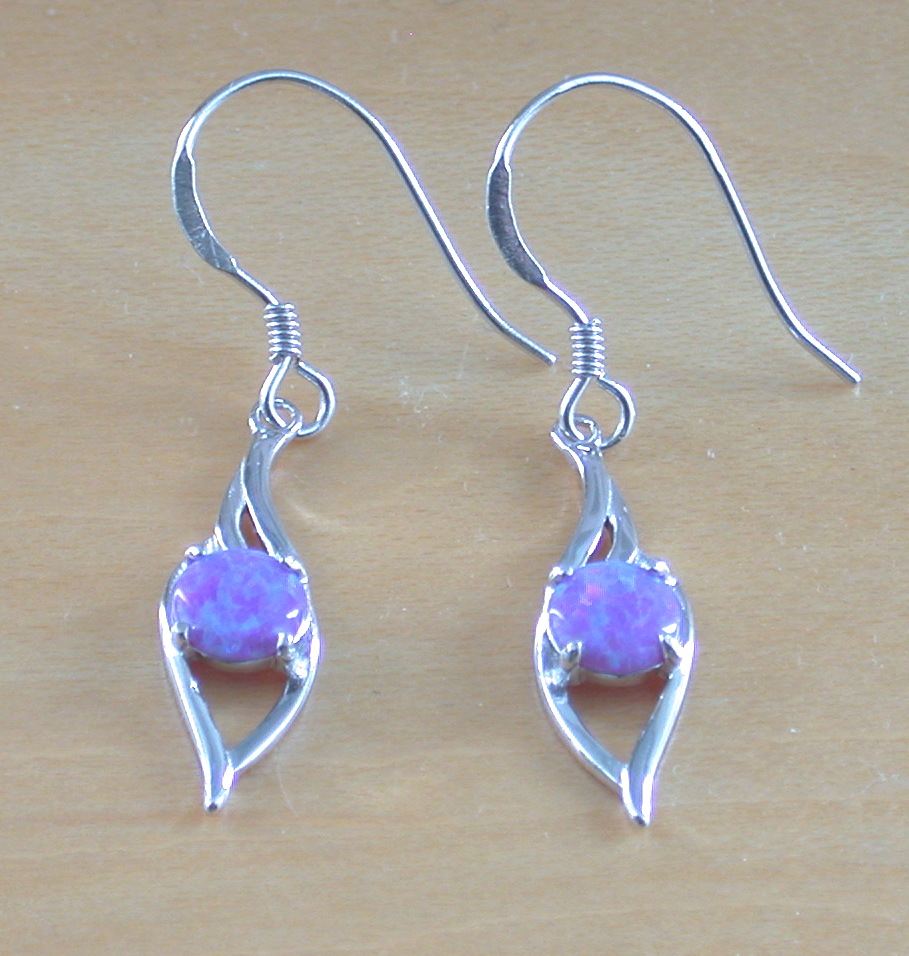 silver opal earrings uk