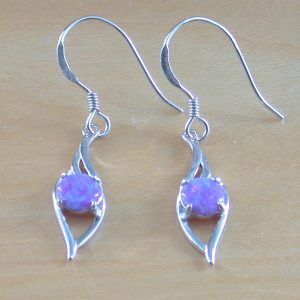 lavender opal earrings