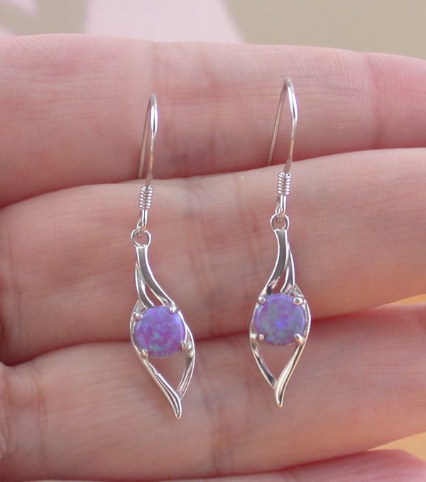 purple opal earrings