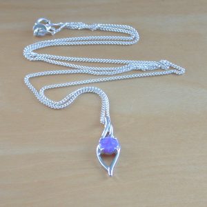 lavender opal necklace