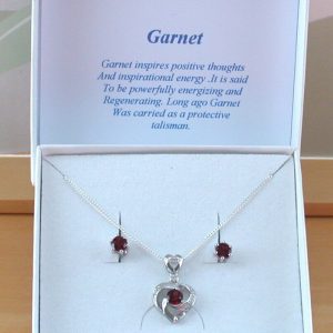 garnet heart necklace