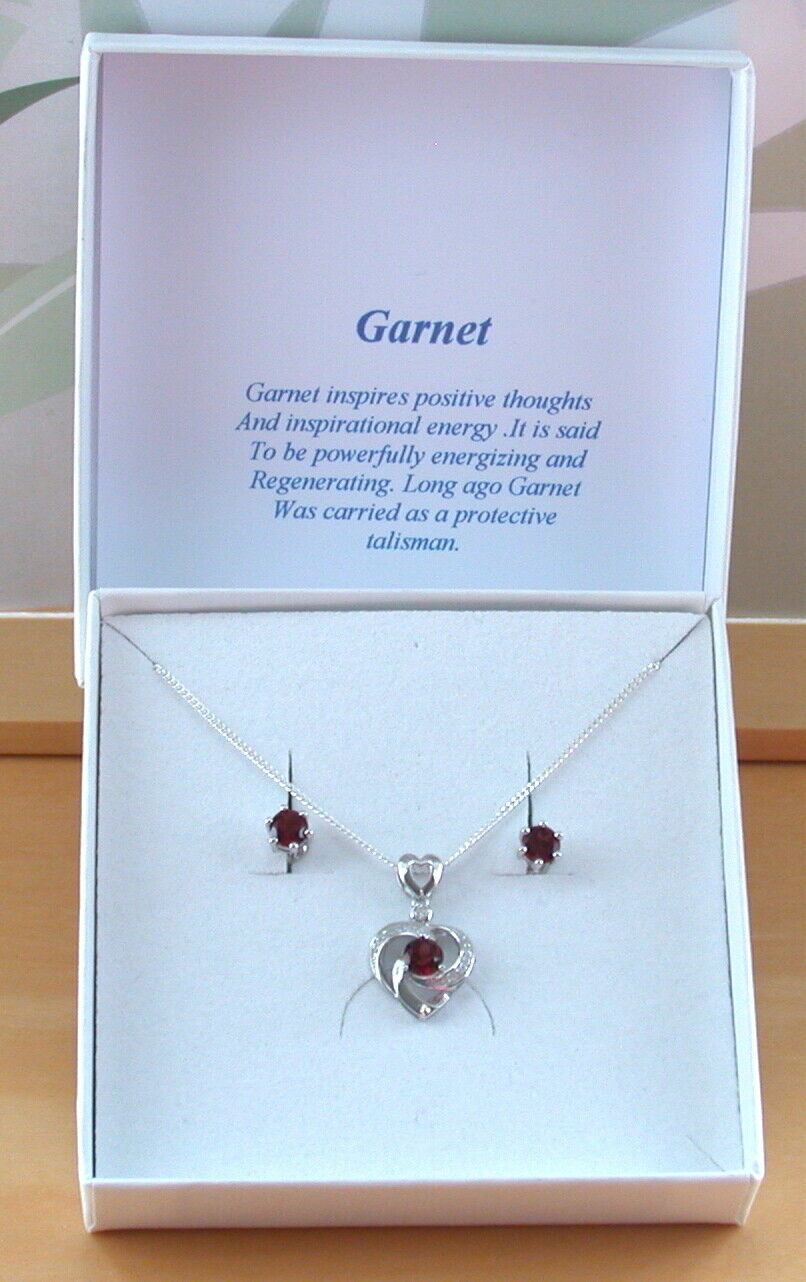 garnet heart necklace