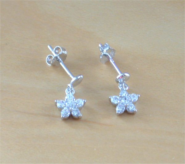 cz daisy earrings