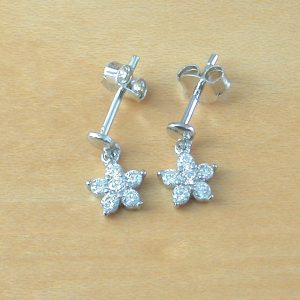 sterling silver Cz stud earrings