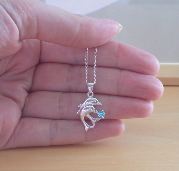 silver dolphin necklace uk