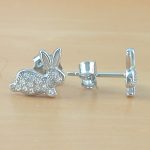 sterling silver rabbit earrings