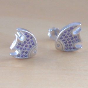 cz fish earrings