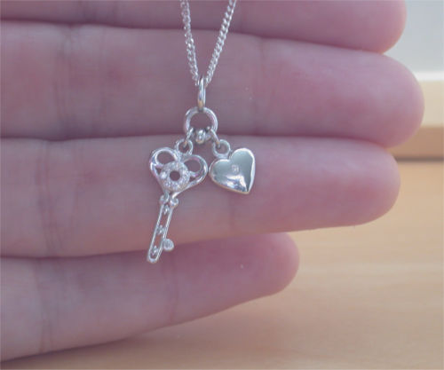 heart and key necklace