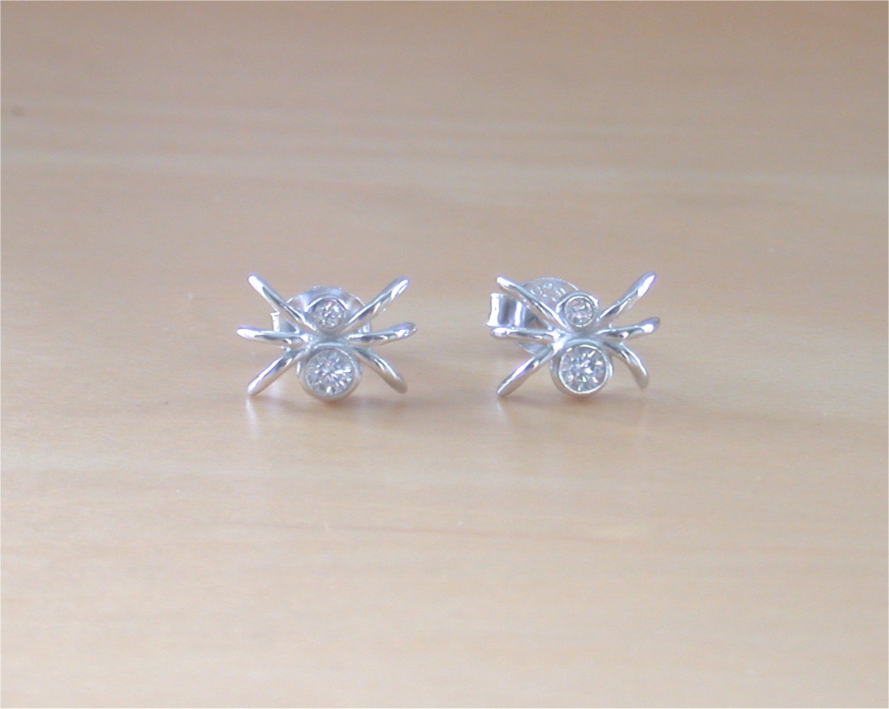 silver spider earrings