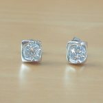 sterling silver Cz stud earrings