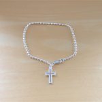 silver bracelet with cross