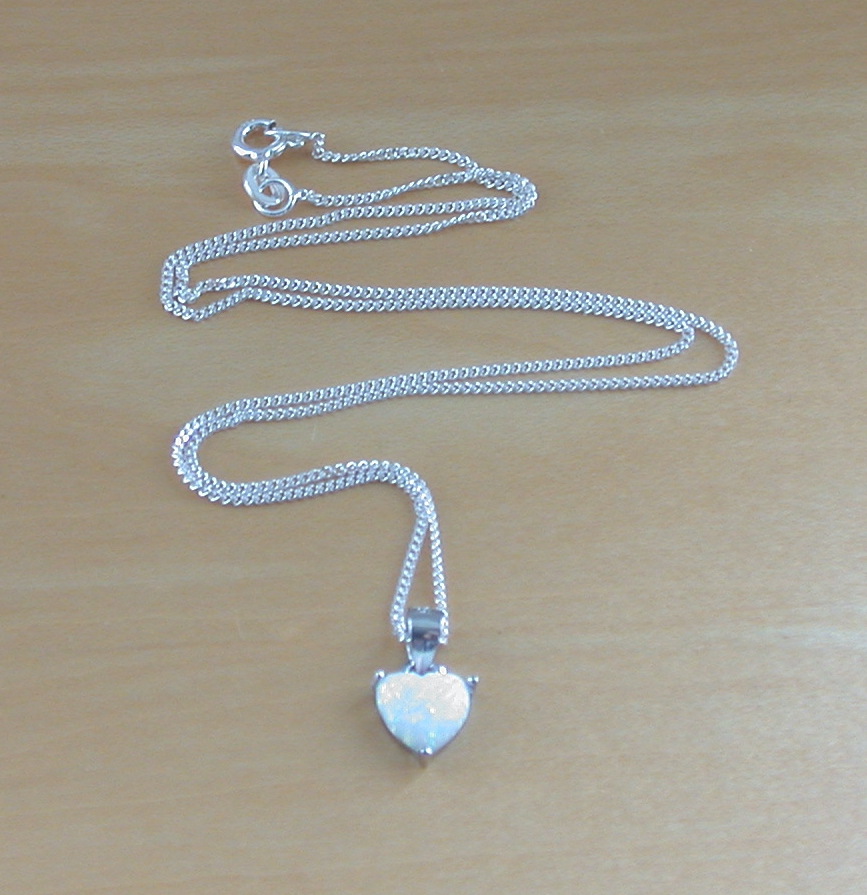 opal heart necklace uk