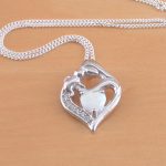 opal heart necklace