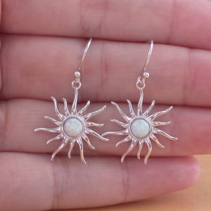 opal sun earrings