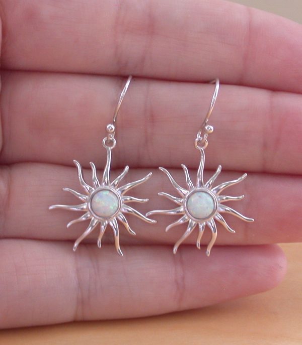 opal sun earrings