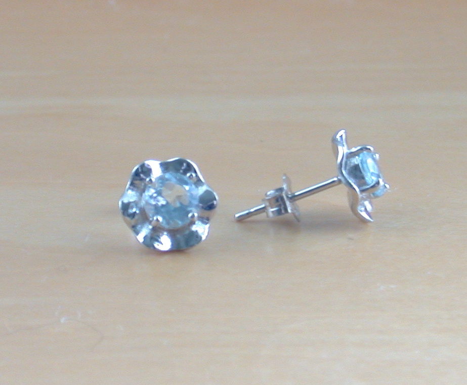 Sterling Silver Blue Topaz Necklace & Earrings | Topaz Jewelry |UK