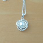 sterling silver freshwater pearl necklace