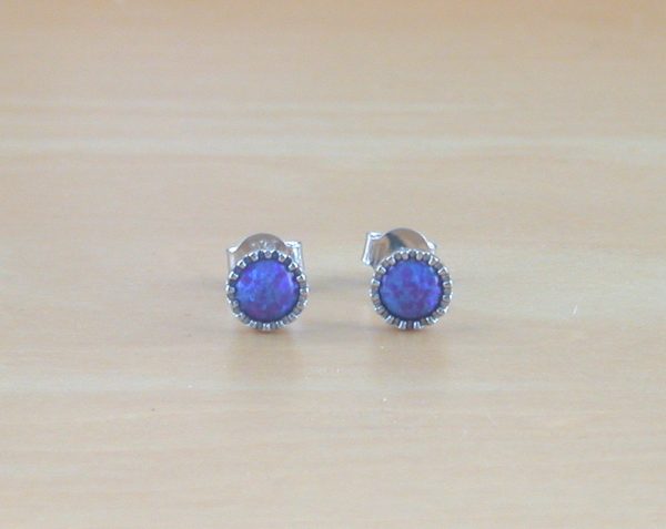 Lavender Opal Stud Earrings