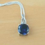sterling silver sapphire necklace uk