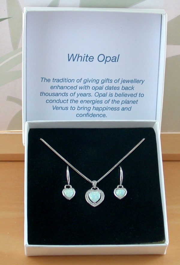 opal necklace and earrings