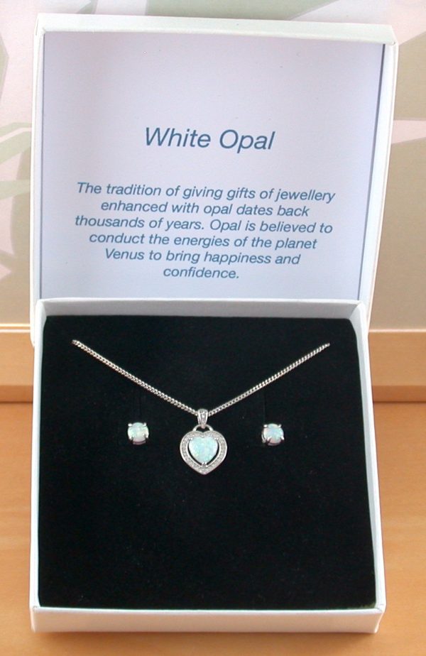 opal necklace and earrings set