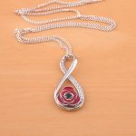 red poppy necklace