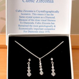 Cz Necklace and Earrings