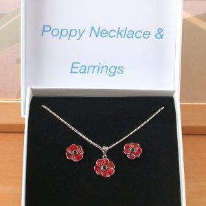 Enamel Necklace and Earrings