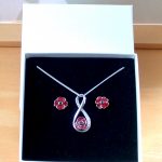 sterling silver poppy necklace and earrings uk