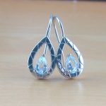 sterling silver blue topaz earrings uk