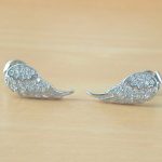 sterling silver angel wing earrings