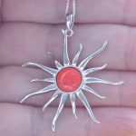 opal sun pendant