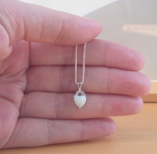 silver opal necklace uk