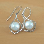 white freshwater pearl earrings