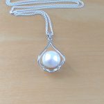 sterling silver freshwater pearl necklace