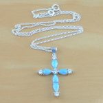 blue opal cross necklace uk