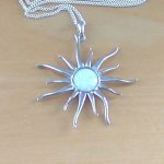 white opal sun necklace