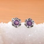 amethyst stud earrings