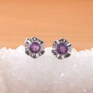 amethyst stud earrings