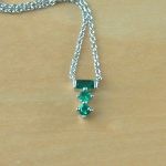 sterling silver emerald necklace