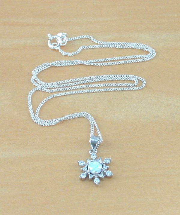 snowflake pendant and chain
