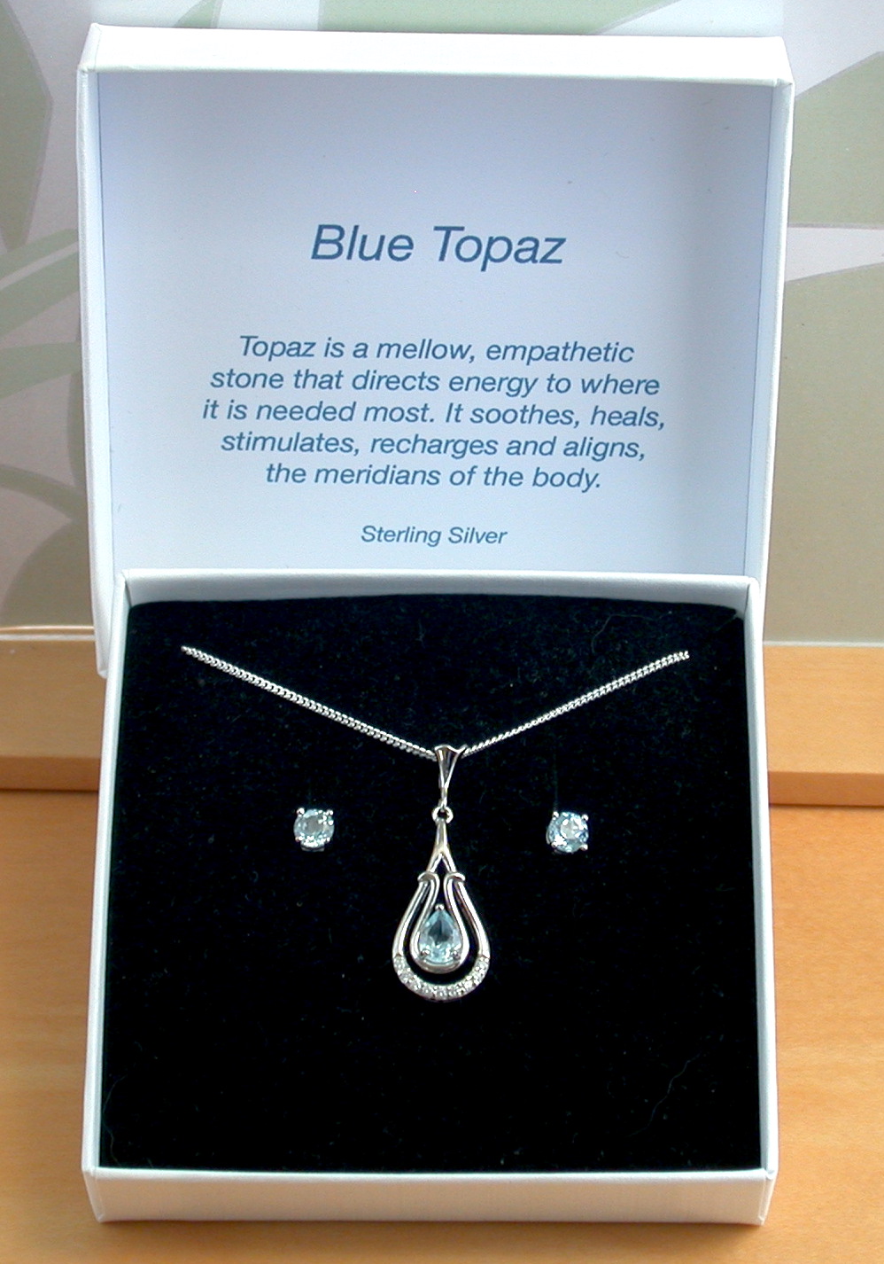 topaz necklace and earrings uk