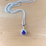sterling silver amethyst necklace