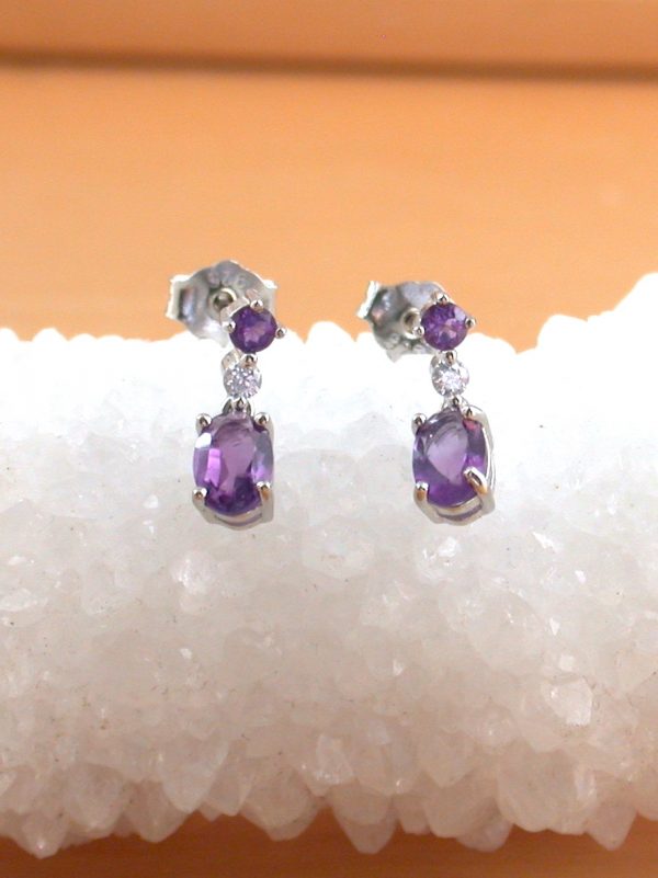 amethyst drop earrings