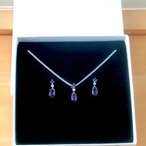 Amethyst Necklace and Earrings