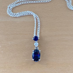 sapphire & cz necklace