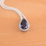 sterling silver sapphire necklace uk